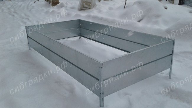 Высокие оцинкованные грядки из стали высотой 34 см в Череповце